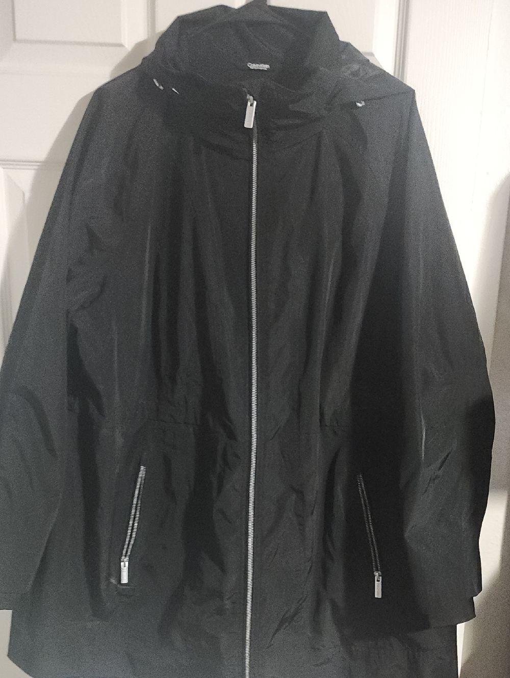 Calvin Klein Performance Black Hooded Zip-Front Jacket